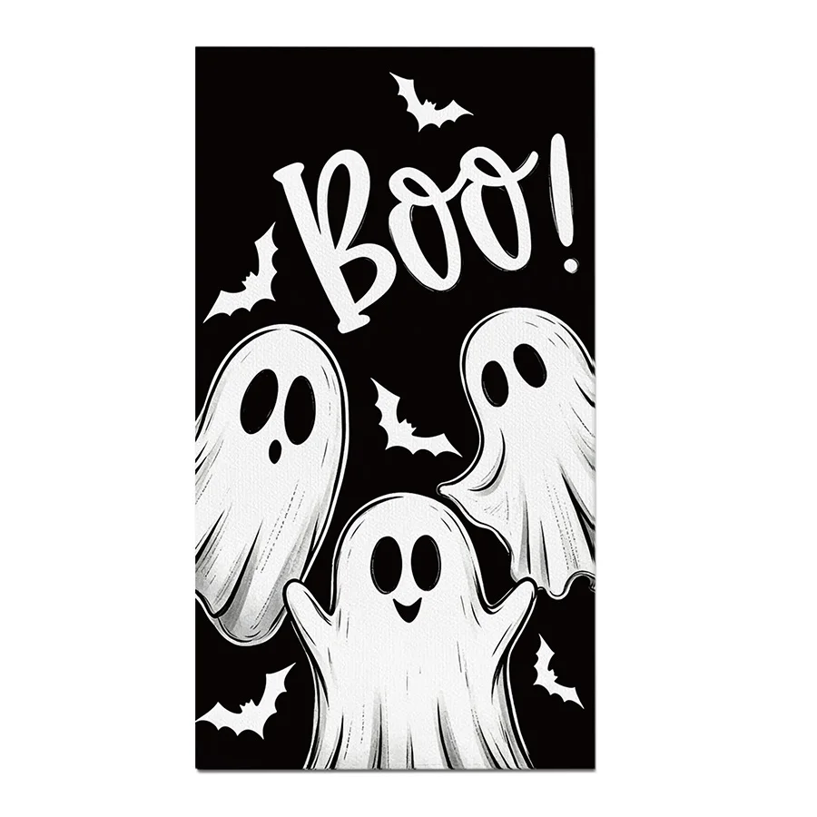 Cute Cartoon Ghost Decorative Napkins Boo Letter Bat Pattern Disposable Paper Napkins Halloween Birthday Party Table Supplies - view 3