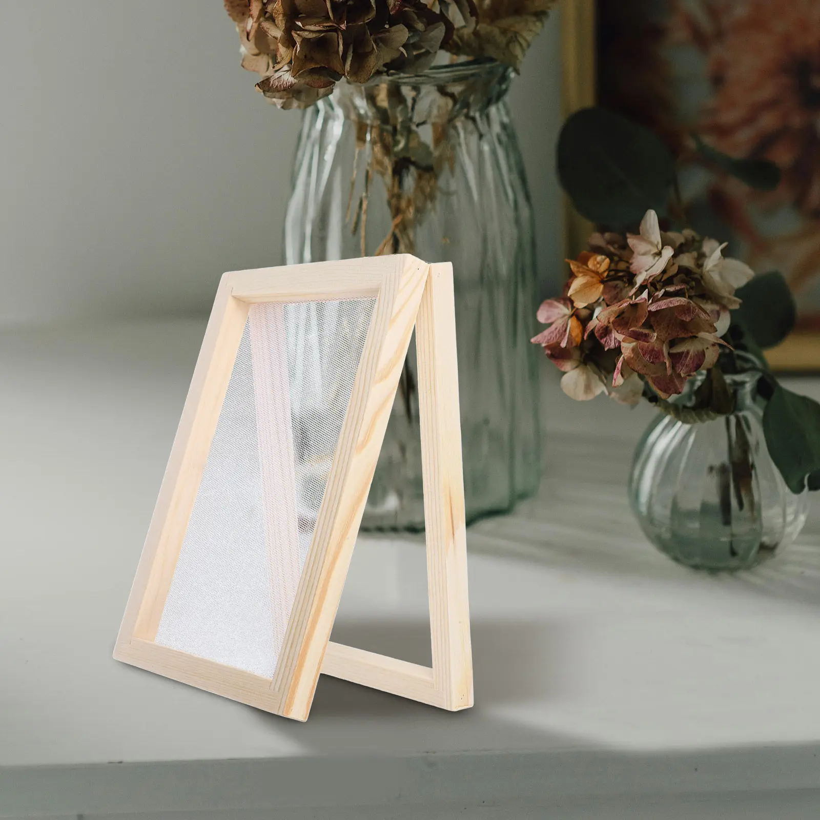 Handmade Paper Making Frame Wooden DIY Craft Screen for Kids Educational Kit Strengthen Environmental Awareness Fun