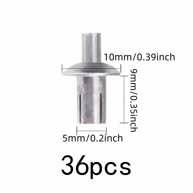 36 pcs 5*9mm Blind Hammer Rivets No Special Tools Required, designed for Daily DIY Projects, Expansion Lock Design