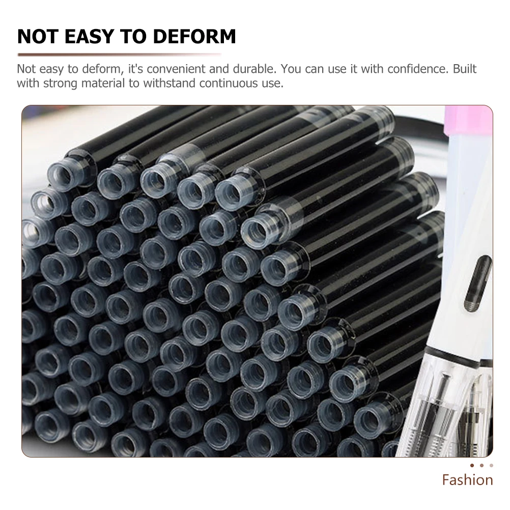 4 أكياس من ملحقات أقلام الحبر، عبوات لوازم النافورة للأقلام البلاستيكية السوداء القابلة للاستبدال #2