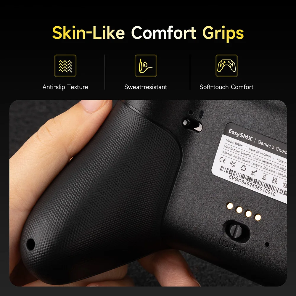 EasySMX X05 Pro Kompatibel mit PC/Switch/Smartphone/Steam/TV, Kabelloser Gamepad-PC-Controller mit Dual-Rumble-Motoren, Impuls-Trigger – Detail 8