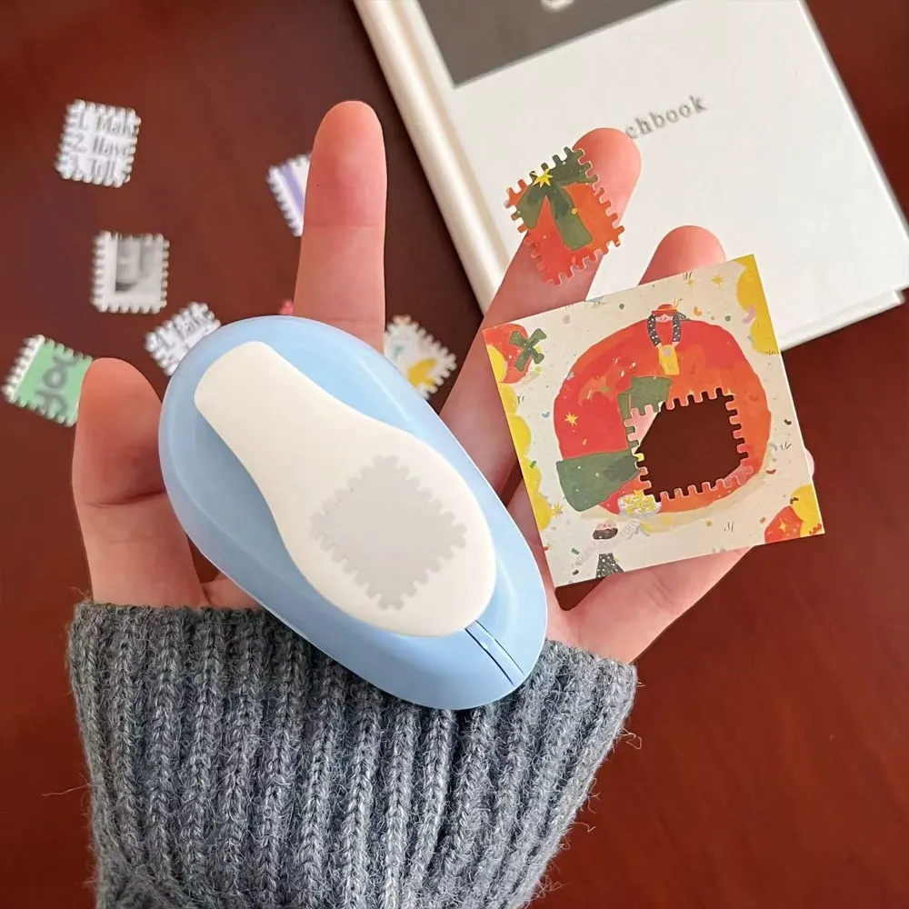 One-piece stamp embossing tool, stamp journal hole punch, creative handmade embossing tool, journal material collection tool.