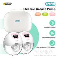 Dr.isla 2PCS Wearable Electric Breast Pump Hands Free 4 Modes 36 Suction Levels Electric Breastfeeding Portable Breast Pumps