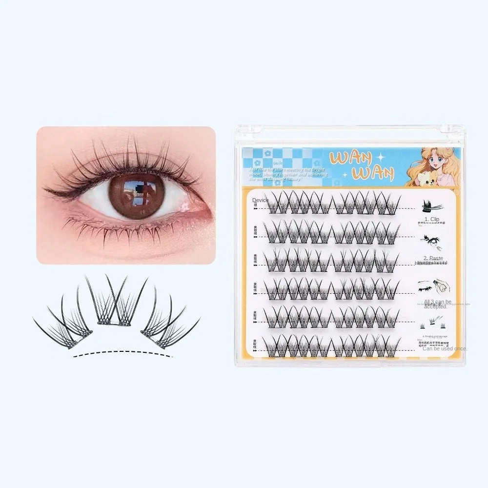 

Sweet Self-adhesive Lash Clusters DIY Makeup Adhesive False Eyelashes Reusable Long Lasting Glue Free Fake Lashes Makeup Tool