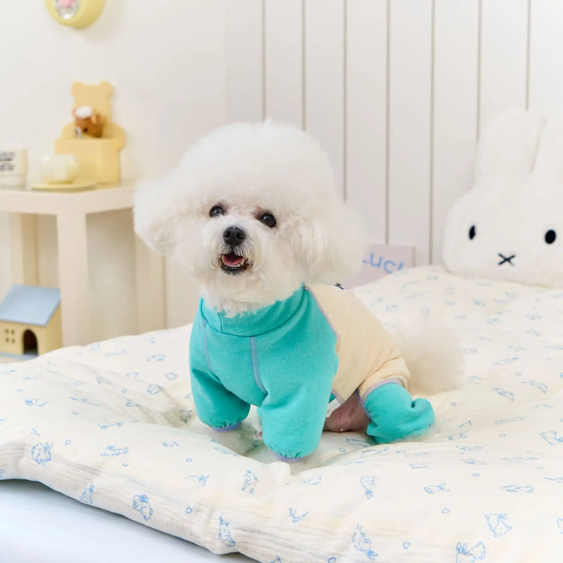 ملابس الكلاب من الجلد الثاني، بدلة قطعة واحدة ناعمة بدون خياطة للحيوانات الأليفة مصنوعة من قماش درجة الطفل لمعاطف الشتاء المريحة