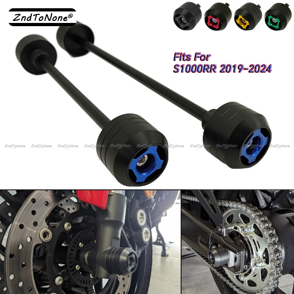 

Front Rear Axle Wheel Fork Sliders Protector For BMW. S1000RR 2019-2024 Motorcycle Left Right Side Drop Falling Crash Guard Pads