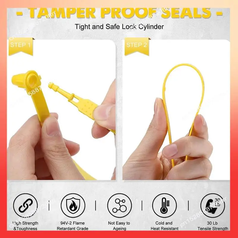 

ABNR 1000Pcs Plastic Truck Door Seal For Trailer Logistic Shipping Packaging Shipping Yellow