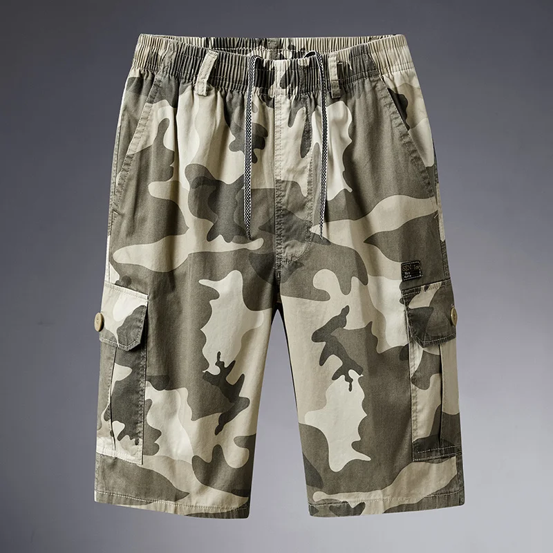 2024 New Summer Men Cotton Cargo Camouflage Shorts Clothing Casual Breeche Bermuda Beach Jogger Male Hot Dropshipping