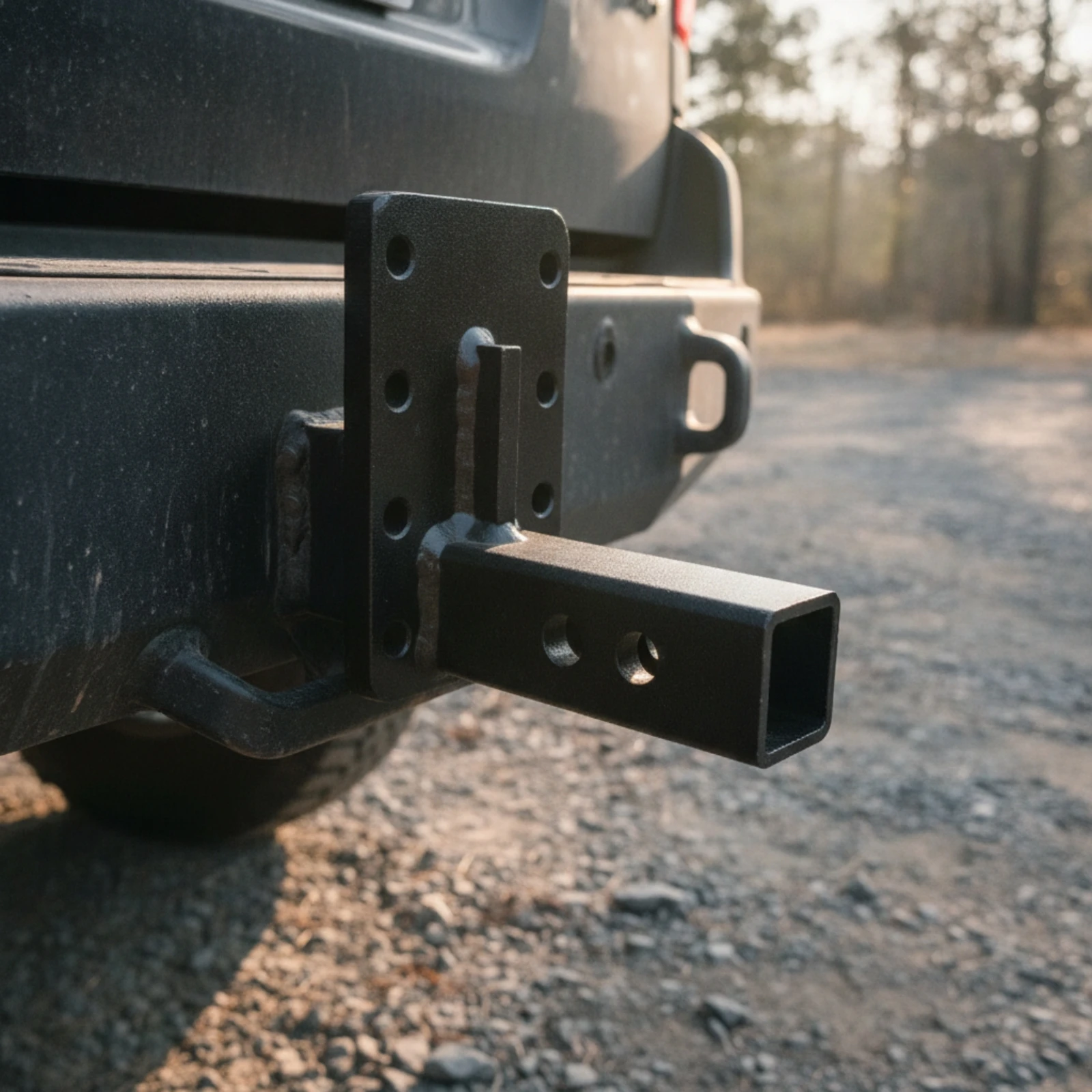 Hitch Adapter with Mounting Plate Multi-Hole Trailer Hitch Adapter Corrosion-Resistant Easy to Install for Haulers, Towing