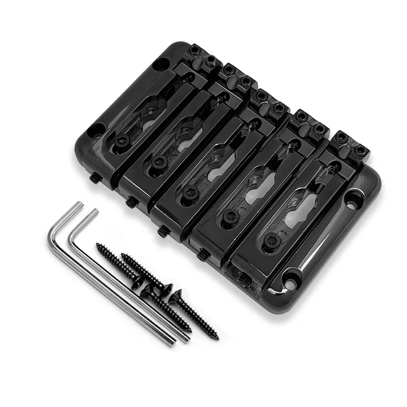 

5-струнный бас-гитарный бридж с фиксированными струнодержателями, 92,5*60 мм, расстояние между нижними струнами 15 мм, фурнитура