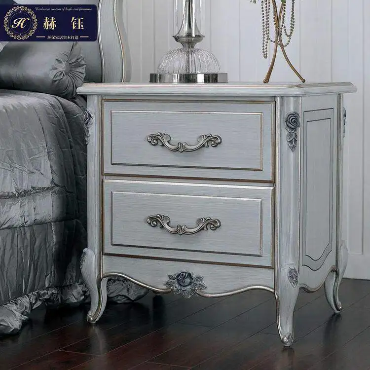 

European bedside table Neoclassical bedside table Fashion decorative cabinet French light luxury storage cabinet American storag