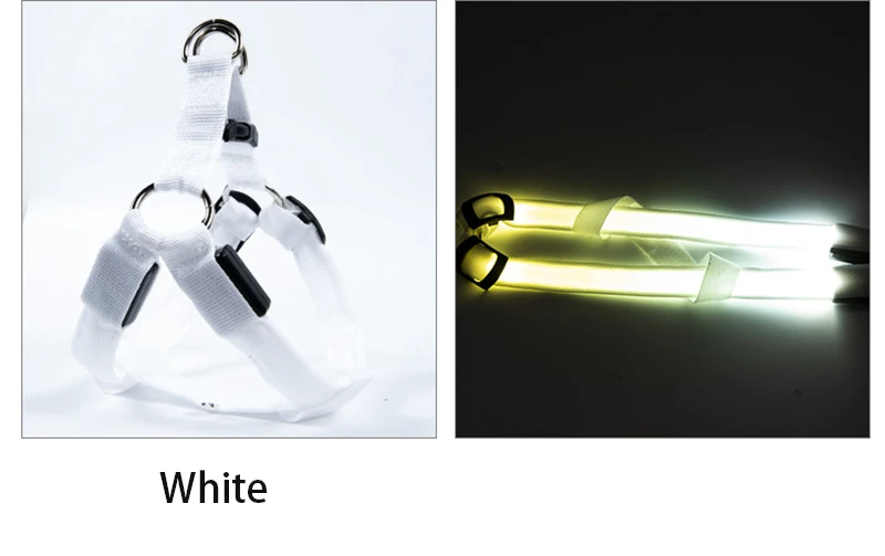 Einstellbare led hunde geschirr usb wiederauf ladbare blinkende nacht sicherheit keine zug halsbänder harness für kleine mittlere hunde haustiere arnes perro – Detail 12