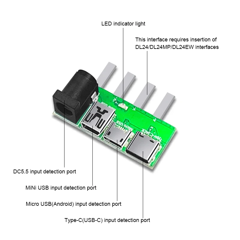 Imagem -02 - Placa de Teste de Linha de Dados Atorch é Adequada para Usar com Carga Eletrônica Dl24 Dl24mp Dl24ew a