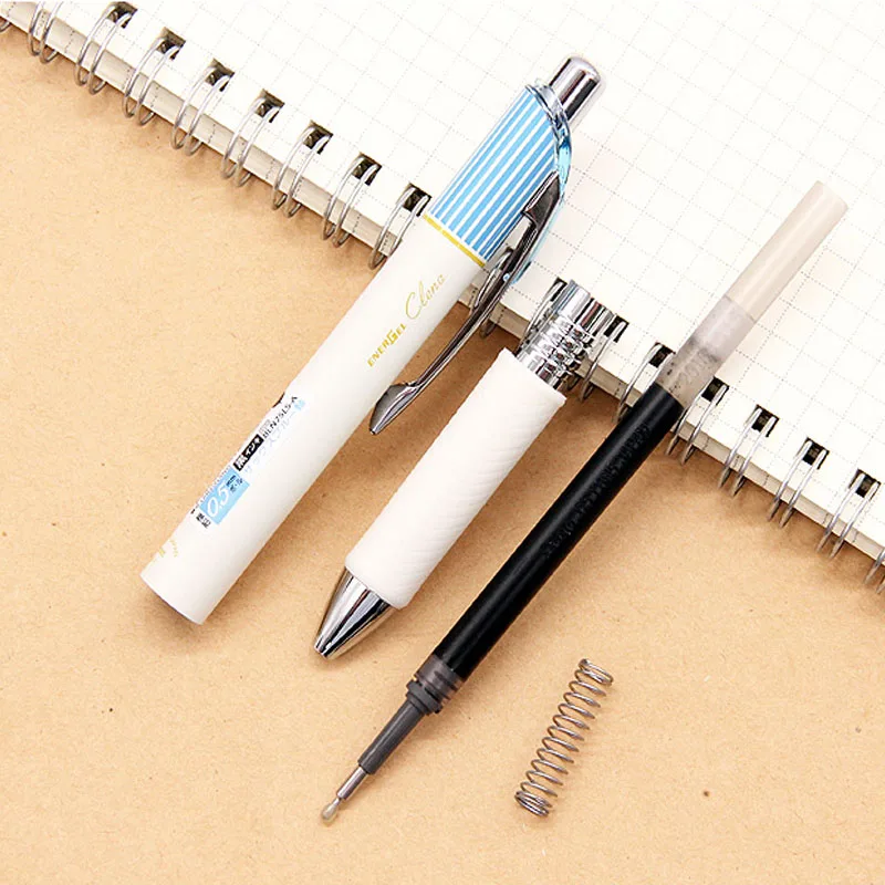 1 Pcs Pentel Gel Pen BLN75L Color Stripe Limited Edition ENERGEL Press Type Quick-drying Black Sign Pen 0.5mm Office Accessories