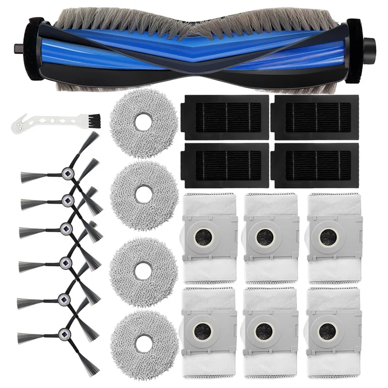 【قسيمة!】22 قطعة لـ Ecovacs Deebot T50 Max/T50 Omni/T50 Pro Omni/T50 Max Pro Omni ملحقات مكنسة كهربائية مرشح فرشاة جانبية رئيسية ممسحة D