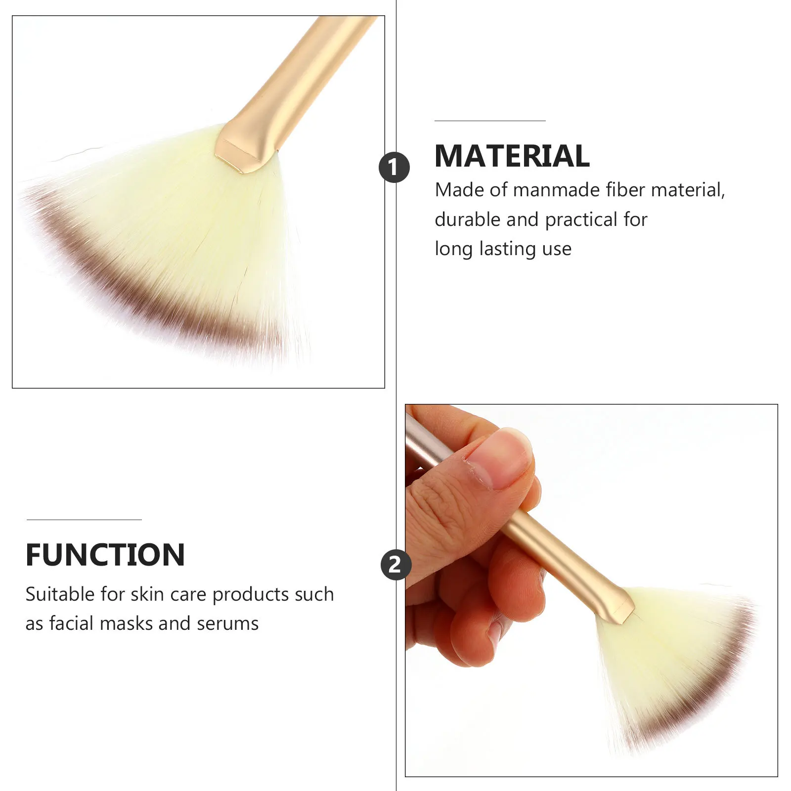 9Pcs Brush Kit Soft Fiber Fan Shaped Highlight Blush Powder Face Makeup Set Makeup Kit Fan Shaped Brush