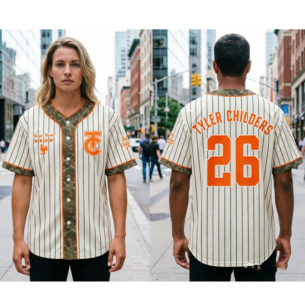 Tyler Childers Snipe Hunt Tour 2026 Baseball Jersey Short Sleeve Casual Summer Unisex Streetwear Design Graphic Print Merch Tops