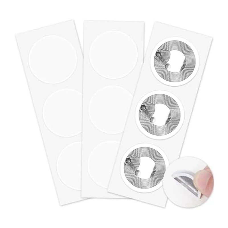 60Pcs NFC Stickers NFC Tag Chip Rewritable NFC Tag Compatible NFC Enabled Mobile Devices Easy To Use