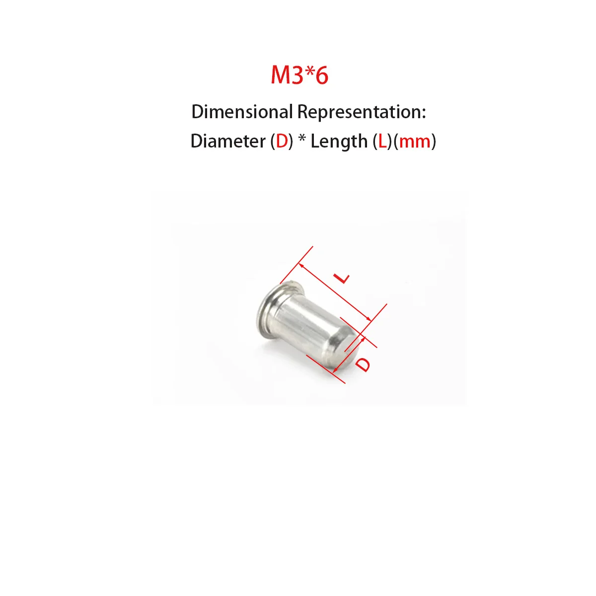 

304 Stainless Steel/Nickel Plated Rivet Pins/Cylindrical Positioning Guide Pins M3-M6