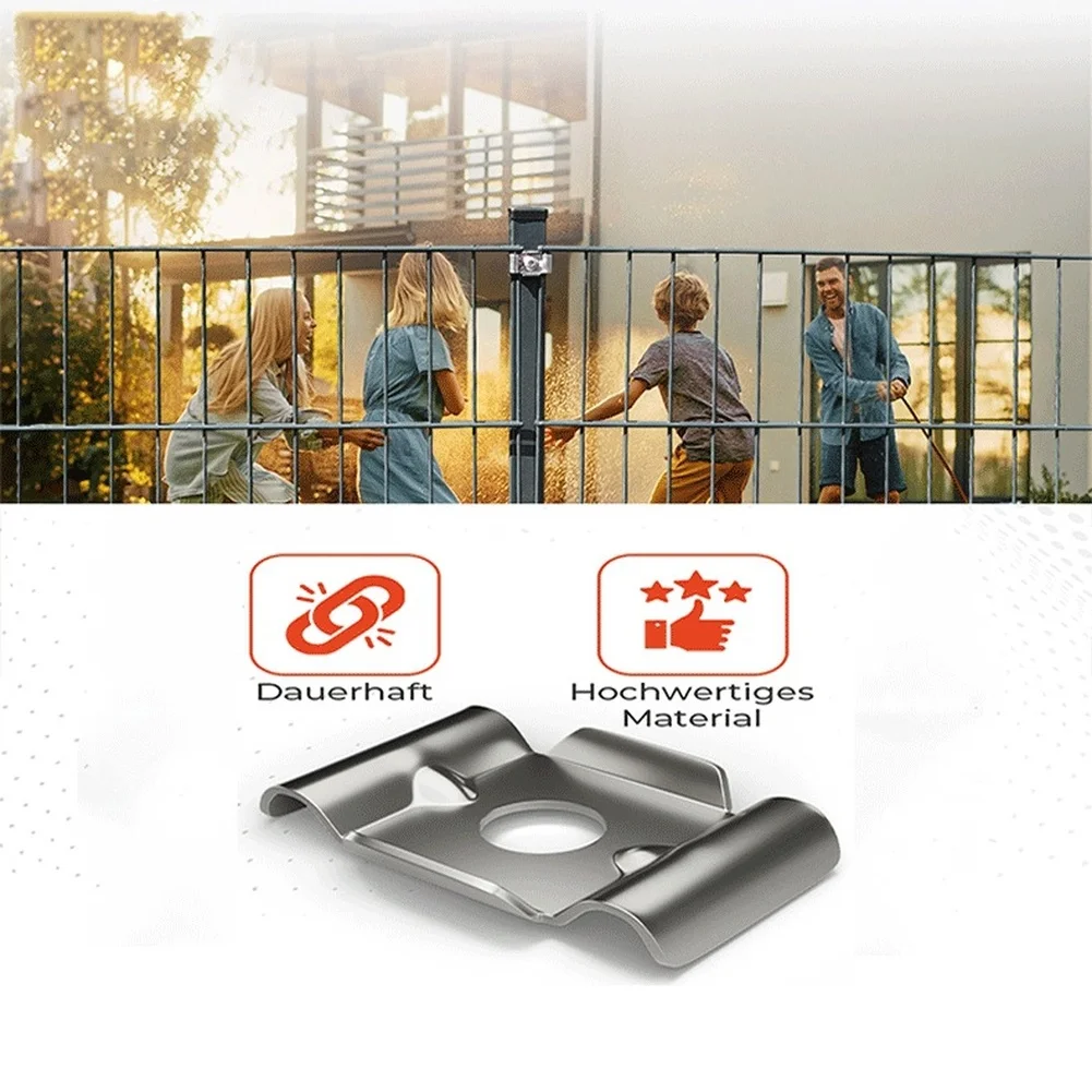 304 Stainless Steel Double Pole Pad Fence Bracket Butterfly Type Clamp For Wood Fence Attachment Clamps For Metal/wooden Posts