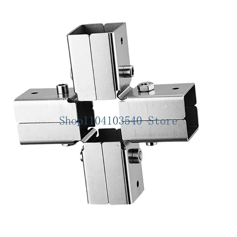 02DC 40 x 40 mm Square Tube Fitting Stainless Steel Bolt Lock Joint for No Weld Frame Assembly, Shelving and Tables
