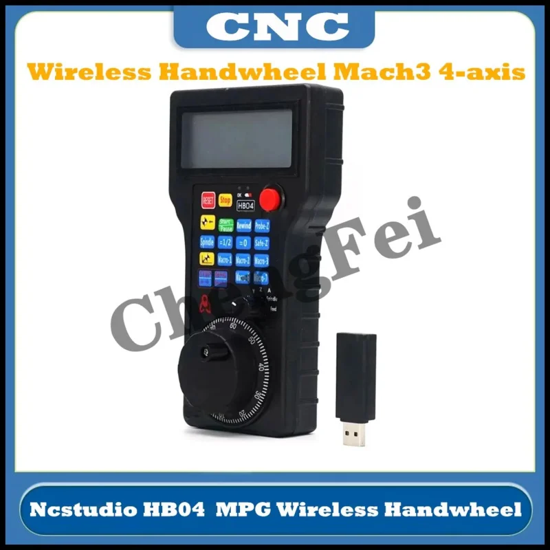 Ncstudio HB04 Mach3 4 ejes MPG volante inalámbrico péndulo pulso 50PPR codificador óptico generador para enrutador CNC