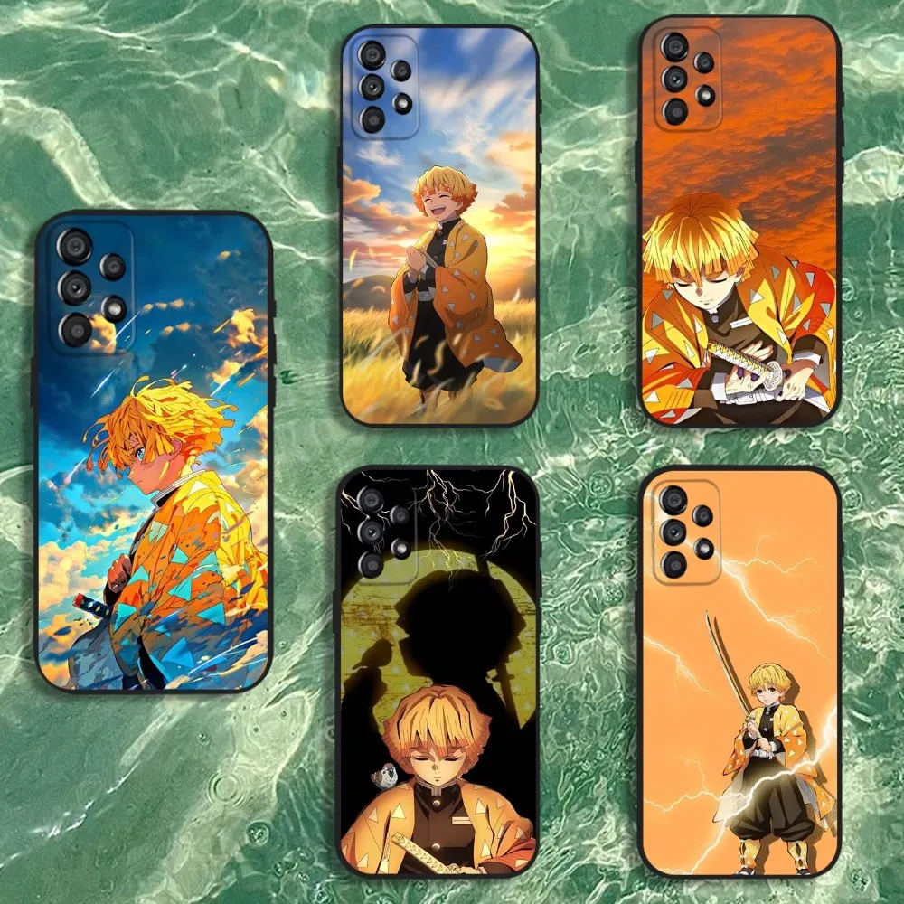 

Anime Z-Zenitsu Agatsuma Phone Case For Samsung Galaxy A20,A21s,A22,A31,A32,A52,A53,A72,73,A80 Soft Black Cover