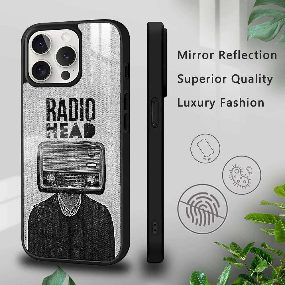 R-Radiohead R-Rock Band Phone Case For IPhone 16 15 14 13 12 11 Pro Xs Max Mini Plus Celulares Hard Funda