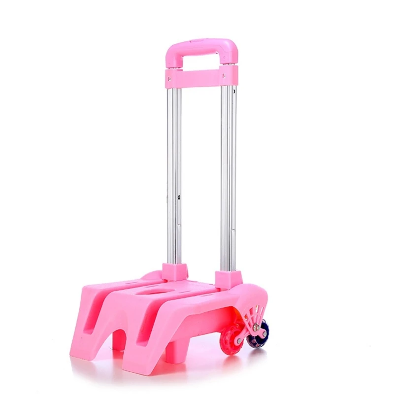 Foldable Pulling Rod Cart Aluminum Alloy Children Luggage Bag Roll Cart Adjustable Go Shopping Camping Hiking Portable