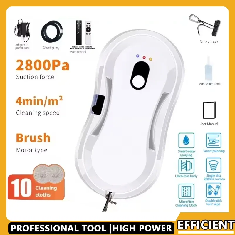 

Робот для мытья окон в помещении на открытом воздухе с ультразвуковым распылением воды, вакуумная мойка для окон, умный робот для чистки стекол