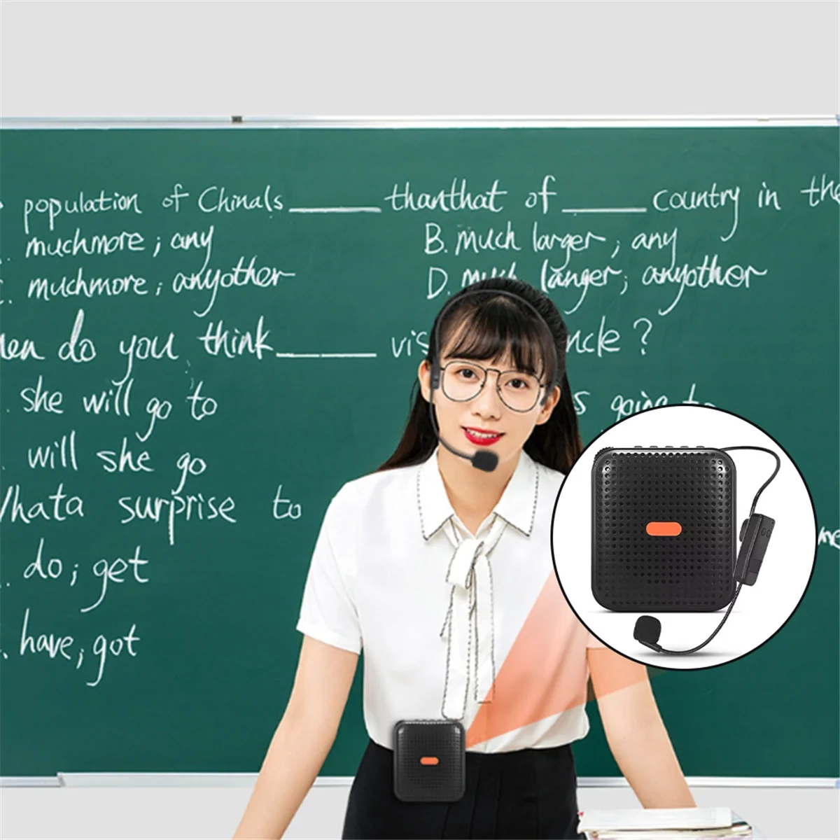 QA88X E377 Pro Mini amplificador inalámbrico para aula voz portátil multifunción para guía turística de trabajo de profesores