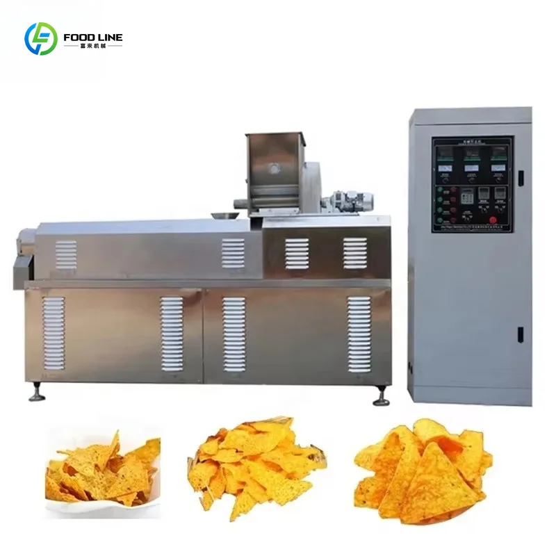 Customized Fully Automatic Corn Chip Manufacturing Machine Complete Production Line Rice Crispy Snack Equipment