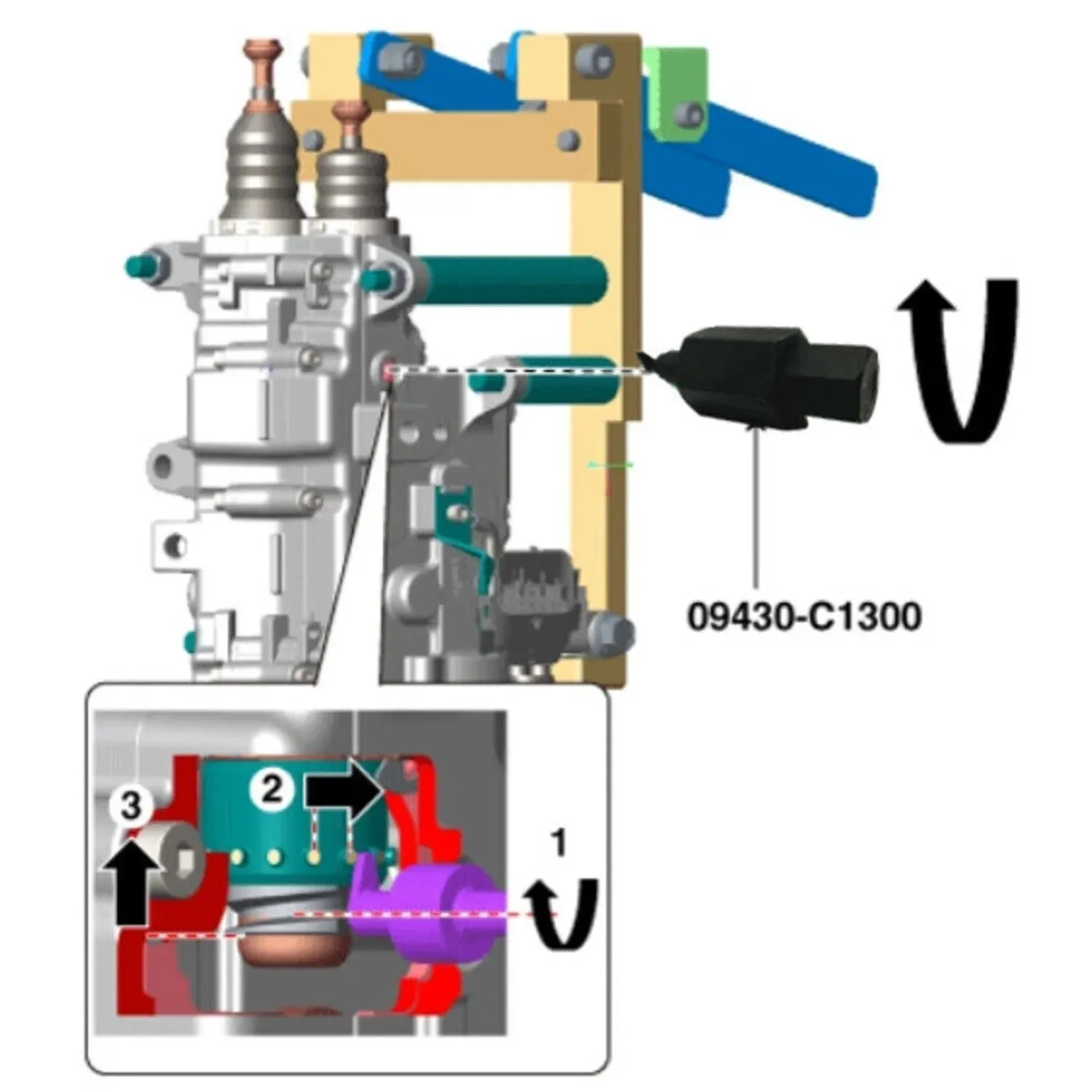 

Suitable for Automobile Clutch Wear Compensation Adjustment Tool 09430C1300 Gearbox