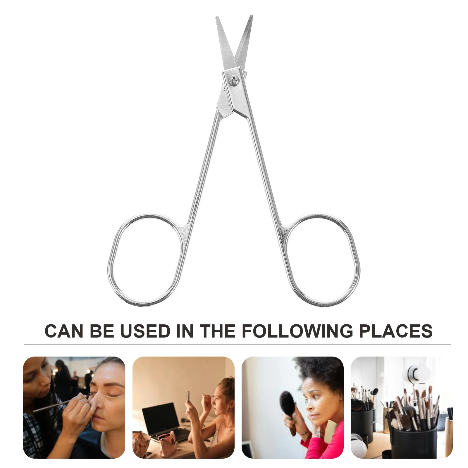 

6pcs Eyebrow Scissors Stainless Steel Longlasting Cutter Vibrissa Tool Multiple Jobs Easy Clean Small Safe Durable Cosmetics
