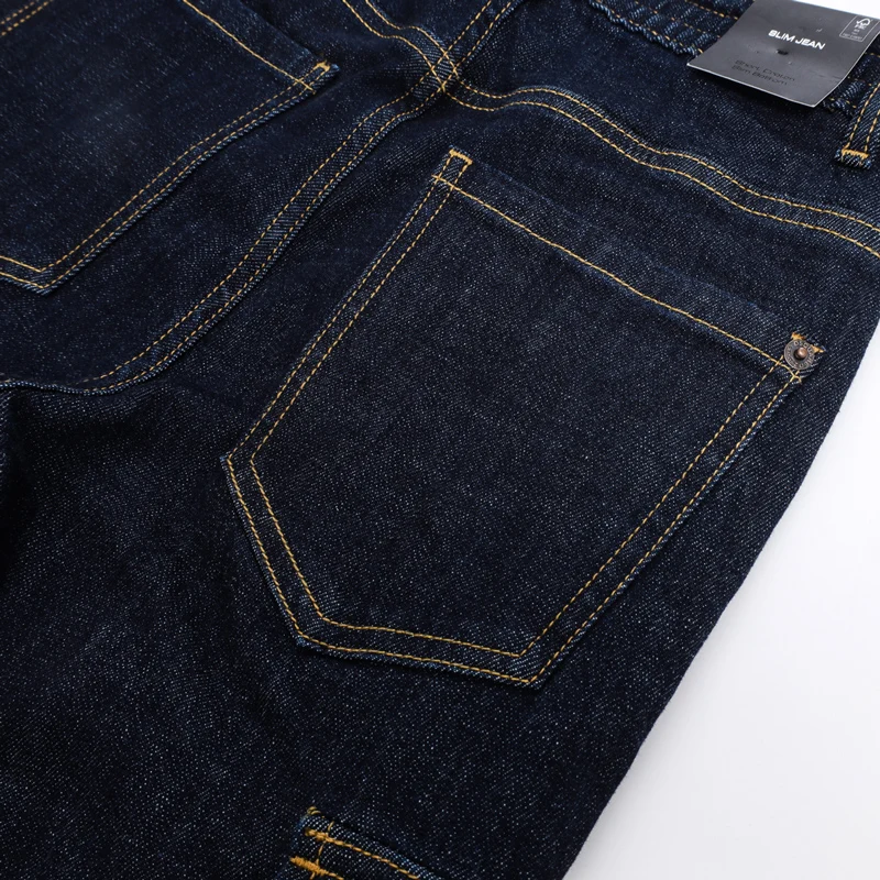 Street Designer Fashion Men Jeans High Quality Vintage Blue Straight Fit Big Pocket Denim Cargo Pants Men Brand Hip Hop Jeans