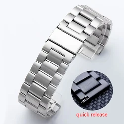 Titanium Alloy Watchband for Rolex Stainless Steel Buckle Bracelet for Seiko Smartwatches 20mm 22mm Metal  Wristband Wrist Strap