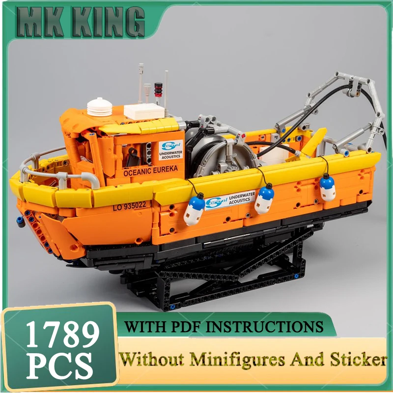 

Инженерная машина Moc, строительный блок, 30 футов, сейсмическая рабочая лодка, модель здания, технология, кирпич, сделай сам, сборная игрушка, праздничный подарок