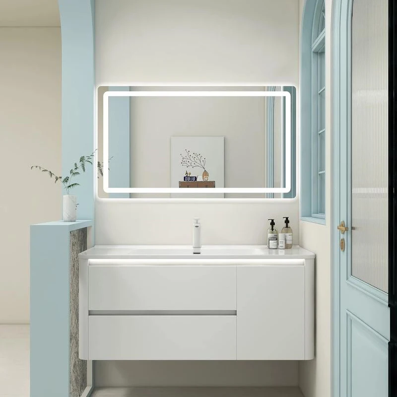 Custom Wholesale Luxurious Wooden Bathroom Vanities Customized Vanity Washbasin Sink Furniture Hot Selling Vanity Set