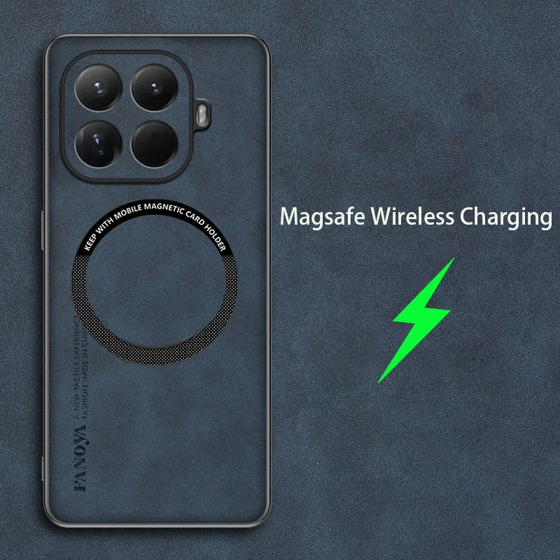 حافظة صلبة من جلد الغنم الناعم لهاتف Xiaomi 15T 15T Pro Magsafe غطاء شحن لاسلكي #6