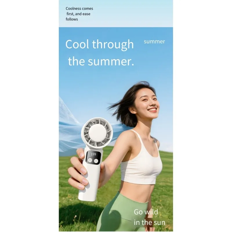 Hot Sale-Quiet Operation, Portable Handheld Fan With USB Rechargeable Battery-Compact Design Ideal For Outdoor Activities And Tr