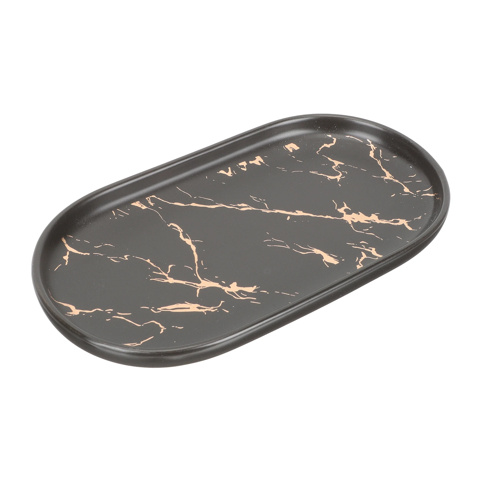 

Marble Storage Tray Rectangle Decorative Organizer Small Bathroom Toiletries Jewelry Accessories Smooth Surface Easy Clean