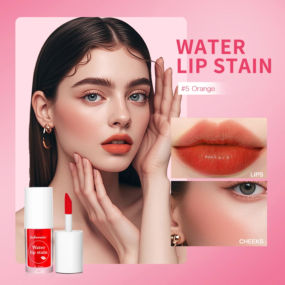 ลิปกลอสเนื้อซาติน Lakerain ให้ความชุ่มชื้น ติดทนนาน ใช้ได้ทั้งริมฝีปากและใบหน้า กันน้ำ เครื่องสำอางแบบน้ำ