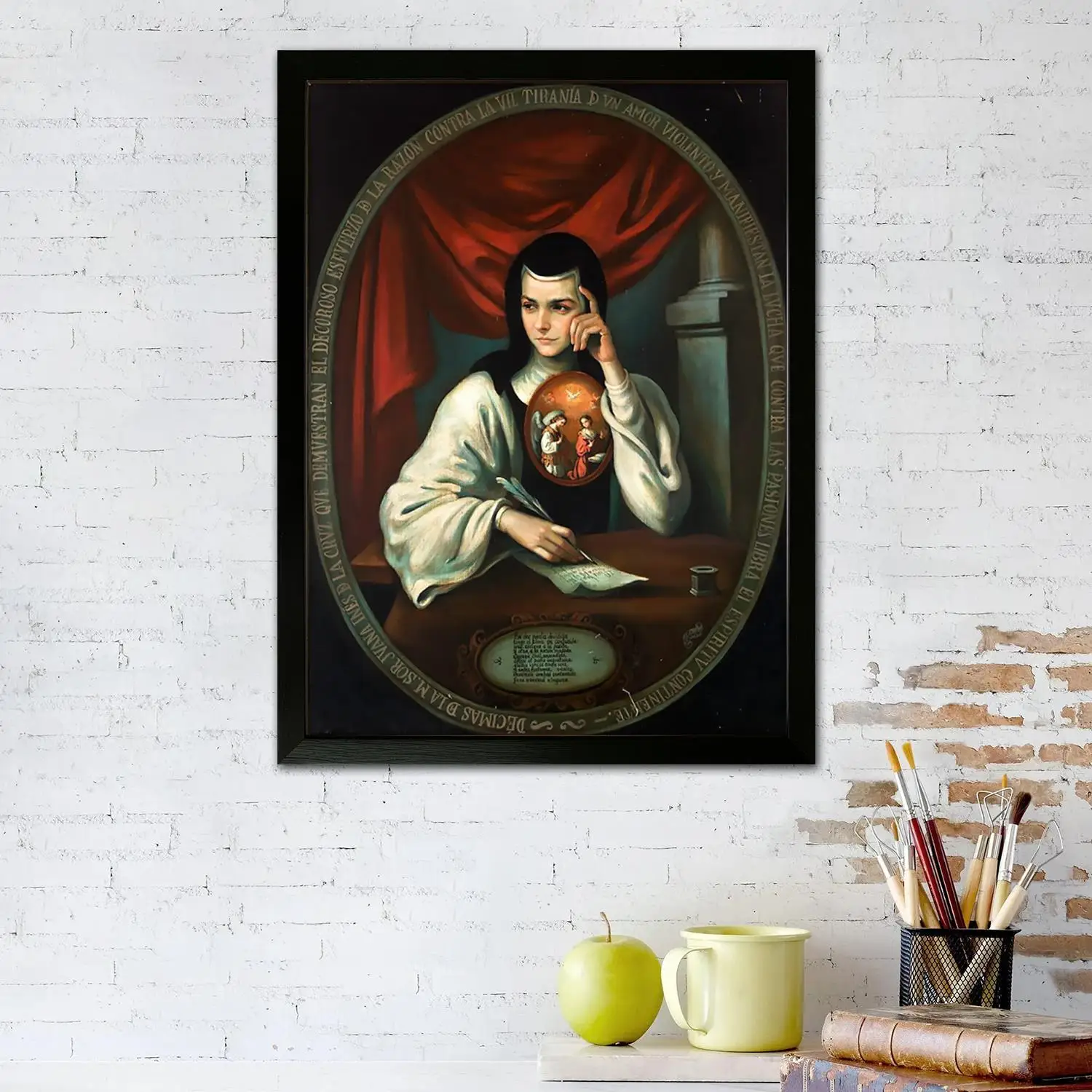 sor juana ines de la cruz Canvas Art Poster and Wall Art, Picture Print, Modern Family Bedroom Decor,Decorative painting