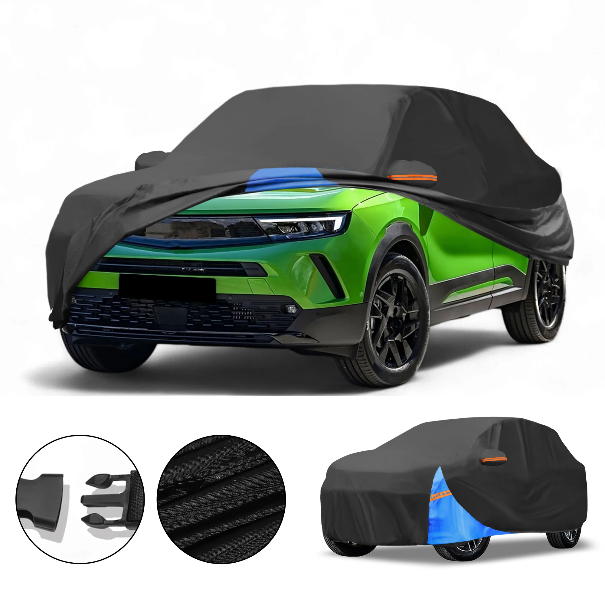 

Всепогодный водонепроницаемый автомобильный чехол Motoforti — устойчивый к ультрафиолетовому излучению наружная полная внешняя защита для Vauxhall Mokka 210D-PU