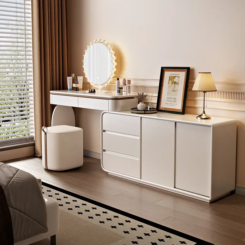 for 2026 New Cream Wind Solid Wood Dresser Chest Integrated Modern Simple Master Bedroom Dressing Table