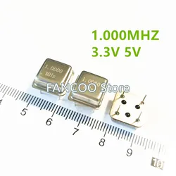 5 szt. 1.000MHZ 1.000M 1M 1MHZ pół rozmiaru 3.3v 5v zegar kryształowy oscylator OSC DIP-4 1M-200M 2.000MHZ 3M 4M 5M 6M 8M 9M 10M 12M 15M