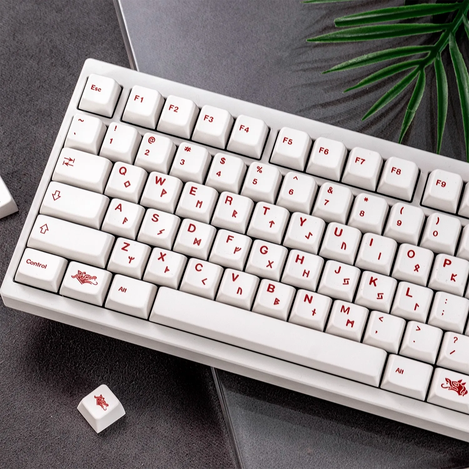 

White Blood Sacrifice Theme Keycaps Pink 150 Keys PBT MDA Profile Customised Gaming Keyboard Cap for Mechanical Keyboard Gift