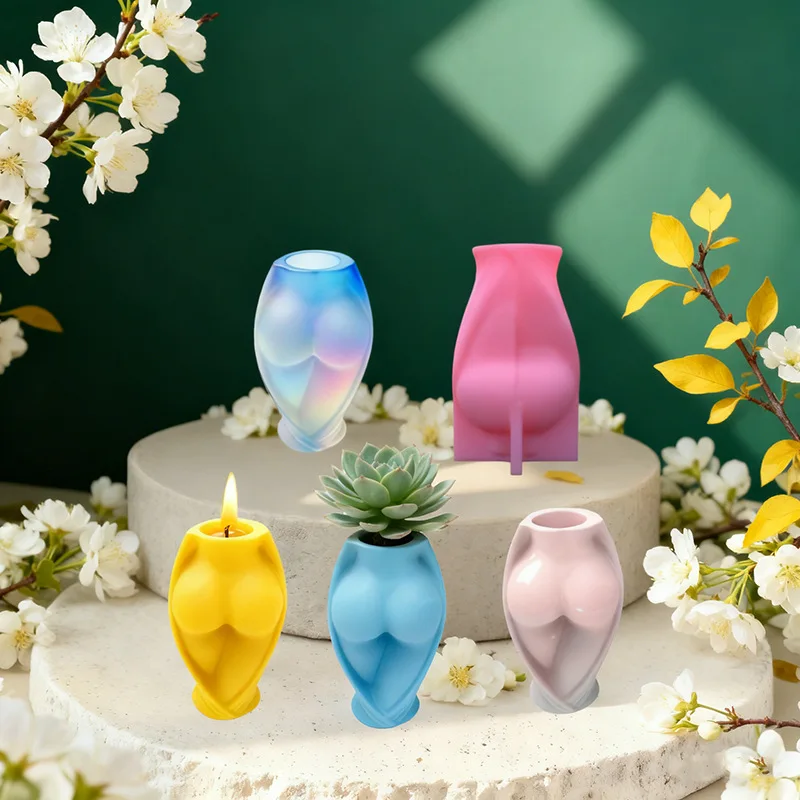 

Human Body Flower Pot Silicone Mold DIY Home Interior Three-dimensional Plaster Decoration Candle Holder Epoxy Resin Mold