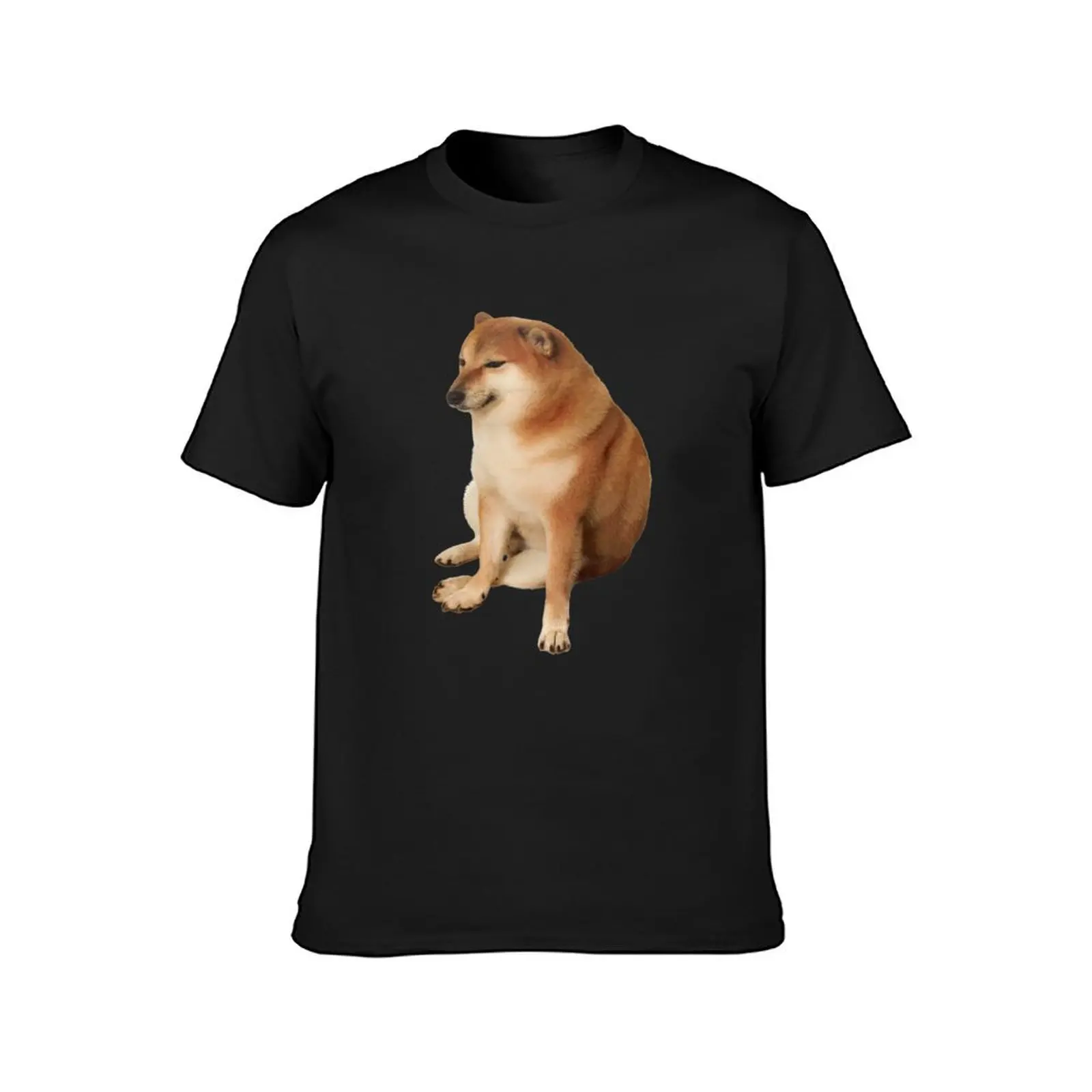 Cheems (dog sitting meme) T-Shirt kawaii clothes funnys tshirts for men