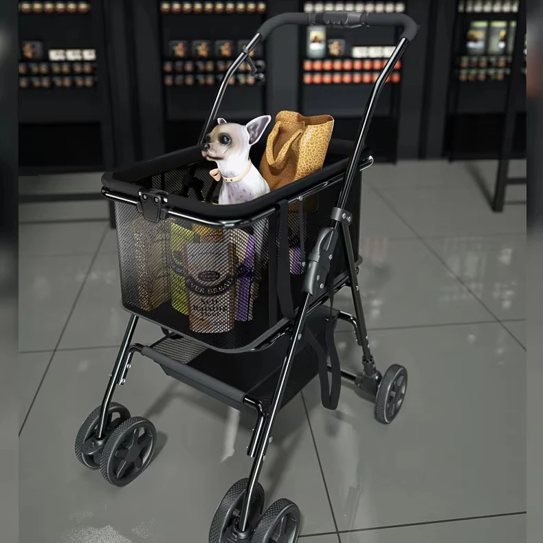 

Portable Folding Outdoor Pet Stroller Comfortable Travel Product for Cats and Dogs